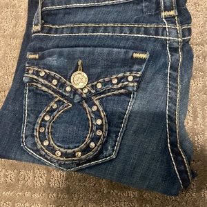 Big star rhinestone jeans